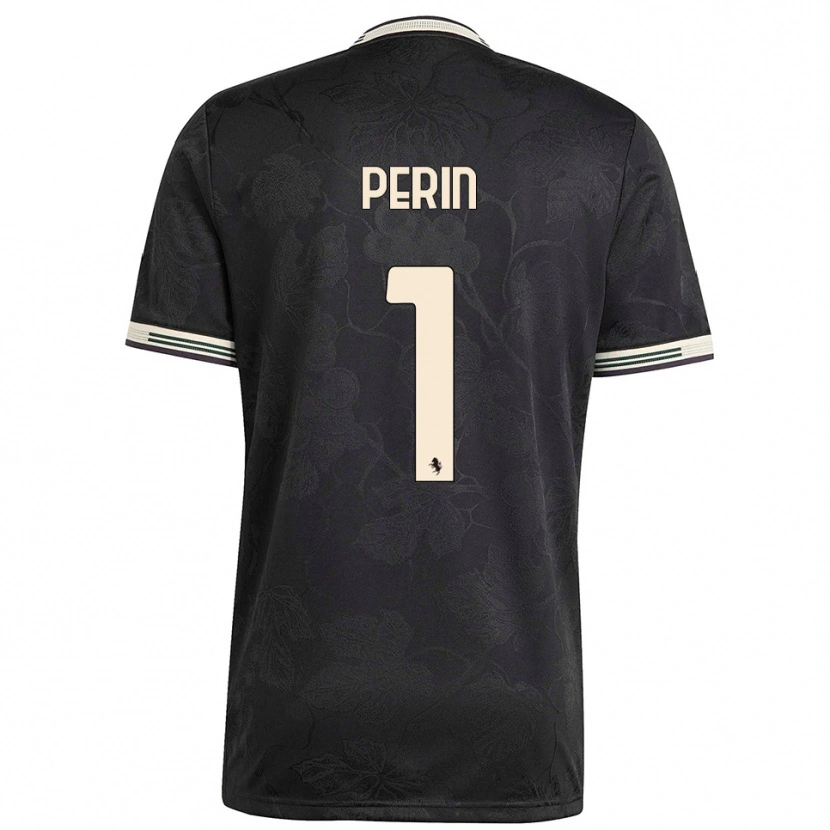 Danxen Hombre Camiseta Mattia Perin #1 Negro Blanco Verde Equipación Tercera 2025/26 La Camisa México