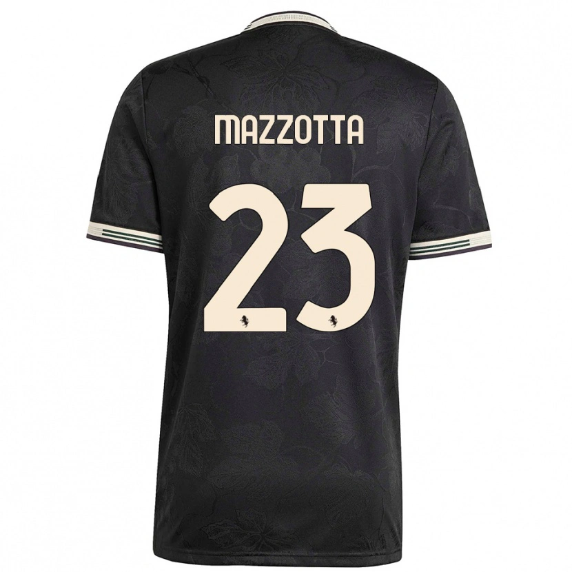 Danxen Hombre Camiseta Raphael Mazzotta #23 Negro Blanco Verde Equipación Tercera 2025/26 La Camisa México