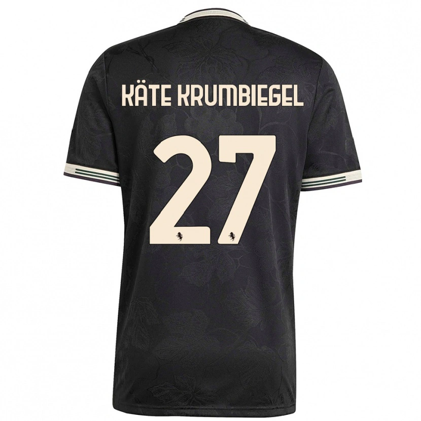 Danxen Hombre Camiseta Paulina Käte Krumbiegel #27 Negro Blanco Verde Equipación Tercera 2025/26 La Camisa México
