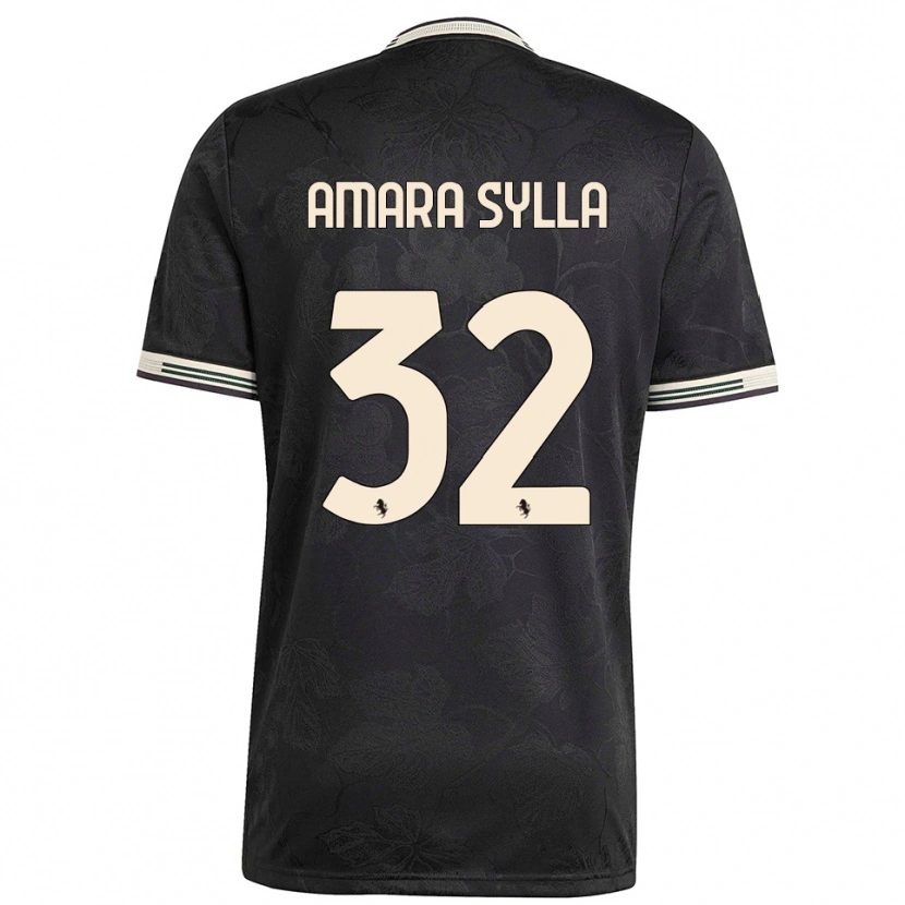 Danxen Hombre Camiseta Idris Amara Sylla #32 Negro Blanco Verde Equipación Tercera 2025/26 La Camisa México
