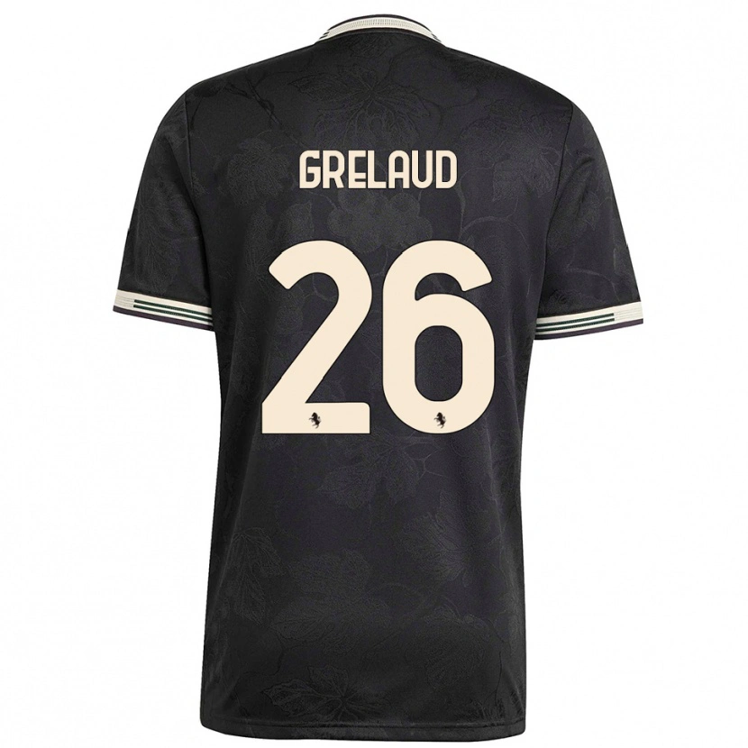 Danxen Hombre Camiseta Josue Grelaud #26 Negro Blanco Verde Equipación Tercera 2025/26 La Camisa México
