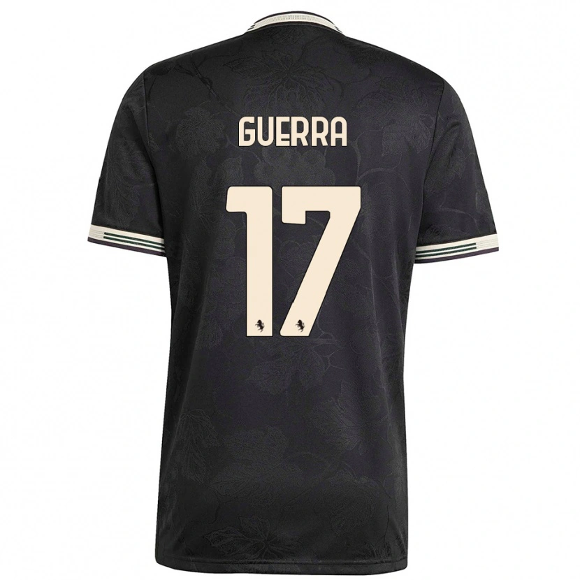 Danxen Hombre Camiseta Simone Guerra #17 Negro Blanco Verde Equipación Tercera 2025/26 La Camisa México