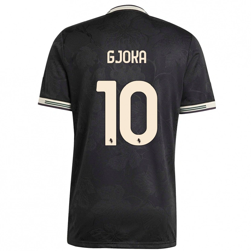 Danxen Hombre Camiseta Kevin Gjoka #10 Negro Blanco Verde Equipación Tercera 2025/26 La Camisa México