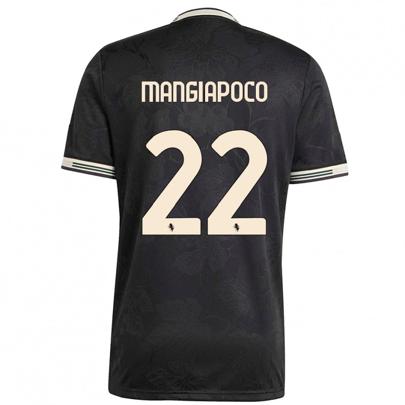 Danxen Hombre Camiseta Stefano Mangiapoco #22 Negro Blanco Verde Equipación Tercera 2025/26 La Camisa México