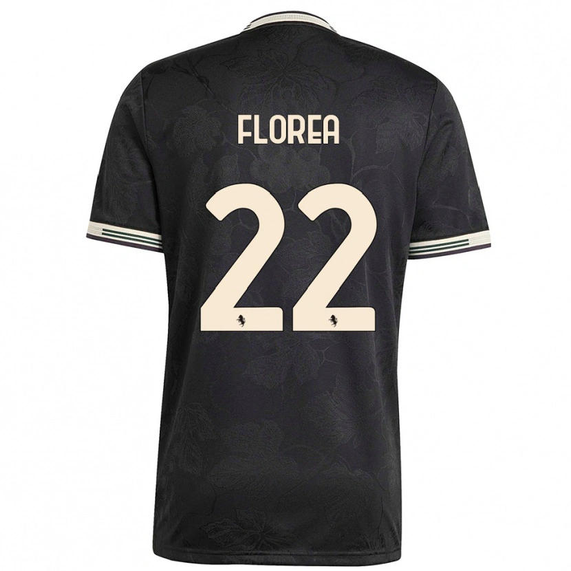 Danxen Hombre Camiseta Andrei Florea #22 Negro Blanco Verde Equipación Tercera 2025/26 La Camisa México