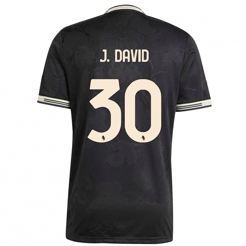 Danxen Hombre Camiseta Jonathan David #30 Negro Blanco Verde Equipación Tercera 2025/26 La Camisa México