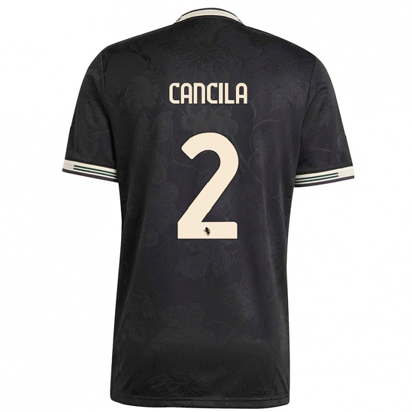 Danxen Hombre Camiseta Lorenzo Cancila #2 Negro Blanco Verde Equipación Tercera 2025/26 La Camisa México