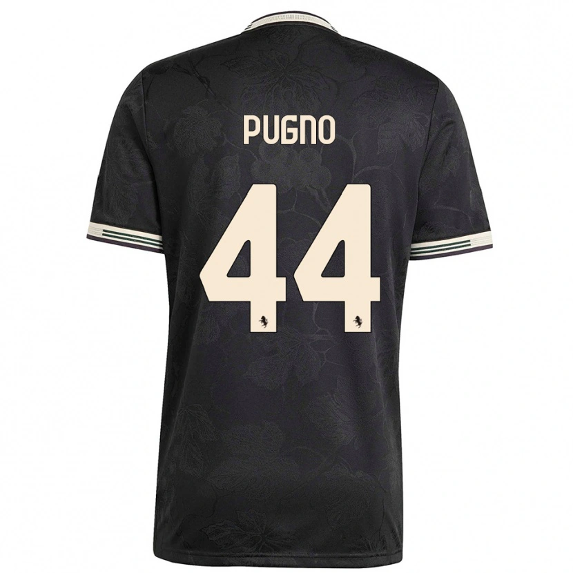 Danxen Hombre Camiseta Diego Pugno #44 Negro Blanco Verde Equipación Tercera 2025/26 La Camisa México