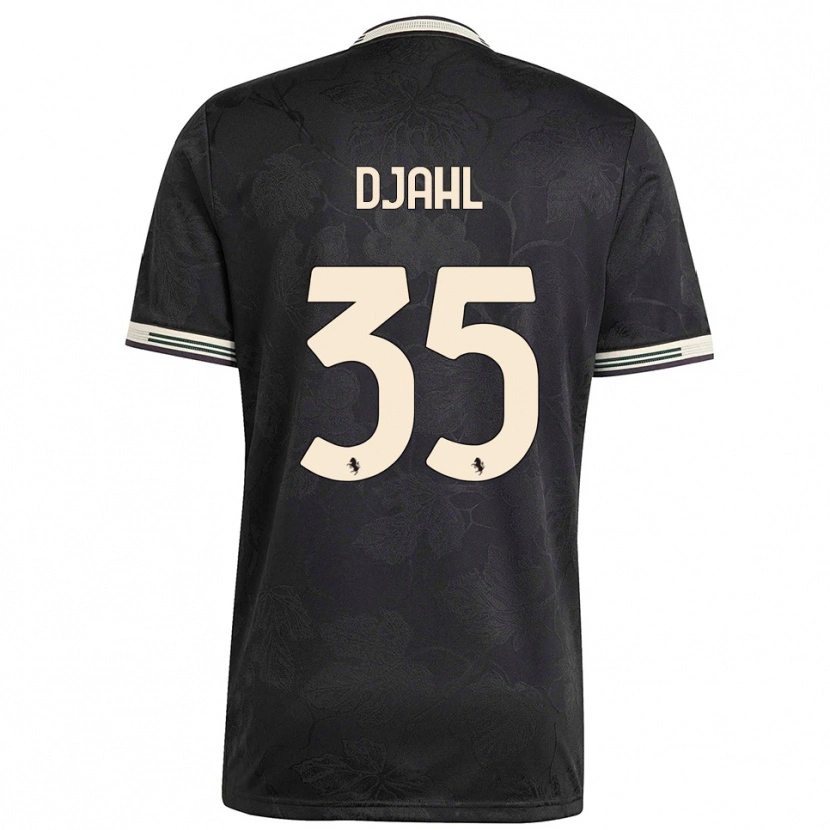 Danxen Hombre Camiseta Rayan Djahl #35 Negro Blanco Verde Equipación Tercera 2025/26 La Camisa México