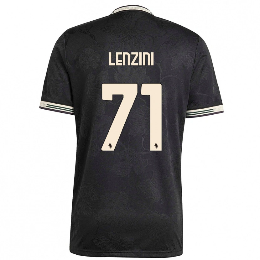 Danxen Hombre Camiseta Martina Lenzini #71 Negro Blanco Verde Equipación Tercera 2025/26 La Camisa México