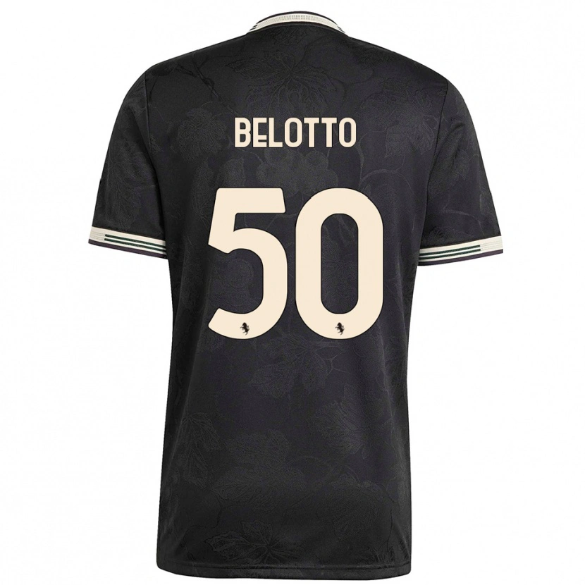 Danxen Hombre Camiseta Soledad Belotto #50 Negro Blanco Verde Equipación Tercera 2025/26 La Camisa México