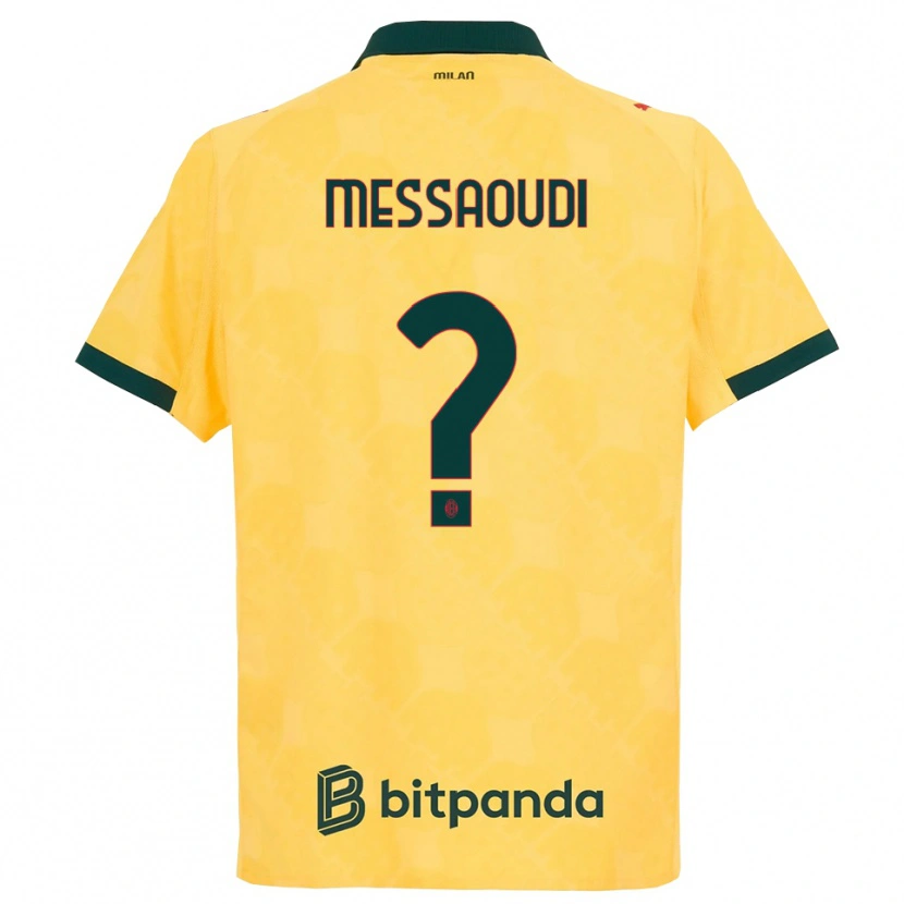 Danxen Hombre Camiseta Yanis Messaoudi #0 Amarillo Negro Equipación Tercera 2025/26 La Camisa México