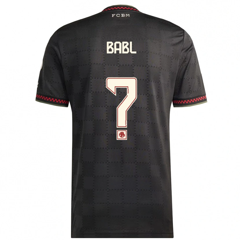 Danxen Hombre Camiseta Luca Babl #0 Negro Blanco Equipación Tercera 2025/26 La Camisa México