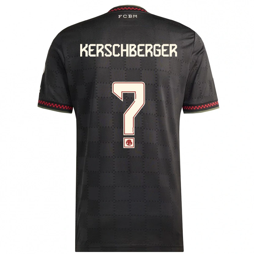 Danxen Hombre Camiseta Paul Kerschberger #0 Negro Blanco Equipación Tercera 2025/26 La Camisa México