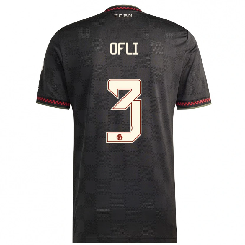 Danxen Hombre Camiseta Deniz Ofli #3 Negro Blanco Equipación Tercera 2025/26 La Camisa México