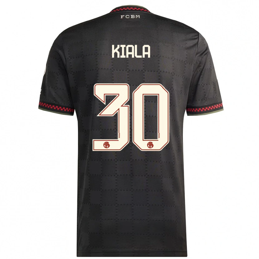 Danxen Hombre Camiseta Cassiano Kiala #30 Negro Blanco Equipación Tercera 2025/26 La Camisa México
