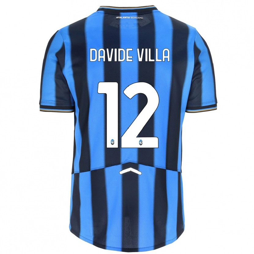 Danxen Mujer Camiseta Matteo Davide Villa #12 Azul Cielo Negro 1ª Equipación 2025/26 La Camisa México