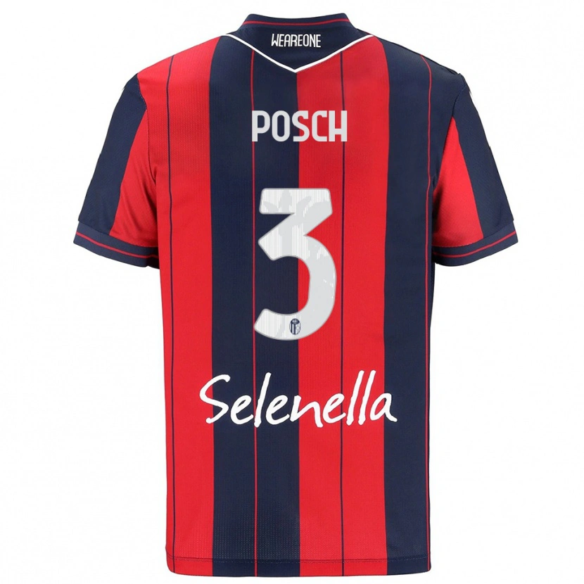 Danxen Mujer Camiseta Stefan Posch #3 Rojo Marino 1ª Equipación 2025/26 La Camisa México