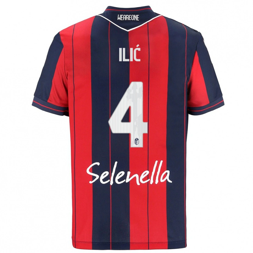 Danxen Mujer Camiseta Mihajlo Ilić #4 Rojo Marino 1ª Equipación 2025/26 La Camisa México