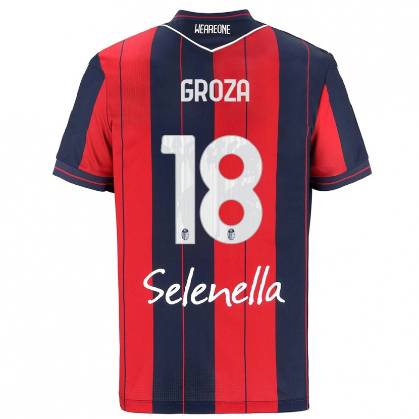 Danxen Mujer Camiseta Darius Groza #18 Rojo Marino 1ª Equipación 2025/26 La Camisa México