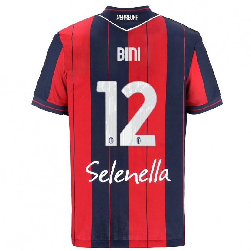 Danxen Mujer Camiseta Cesare Bini #12 Rojo Marino 1ª Equipación 2025/26 La Camisa México