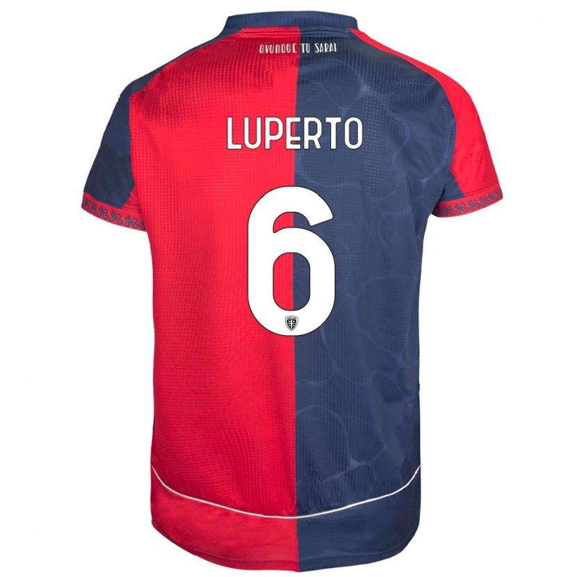 Danxen Mujer Camiseta Sebastiano Luperto #6 Rojo Marino 1ª Equipación 2025/26 La Camisa México