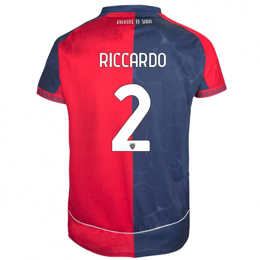 Danxen Mujer Camiseta Riccardo Congiu #2 Rojo Marino 1ª Equipación 2025/26 La Camisa México