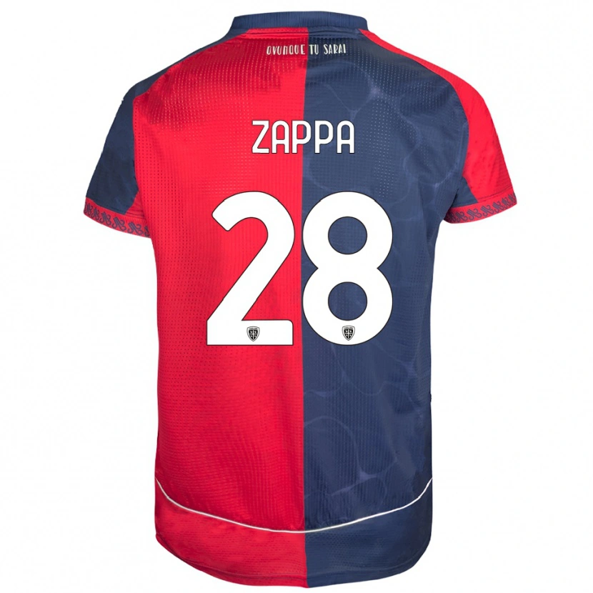 Danxen Mujer Camiseta Gabriele Zappa #28 Rojo Marino 1ª Equipación 2025/26 La Camisa México