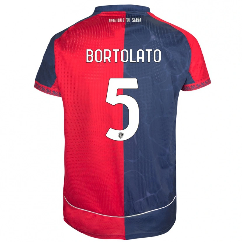 Danxen Mujer Camiseta Filippo Bortolato #5 Rojo Marino 1ª Equipación 2025/26 La Camisa México