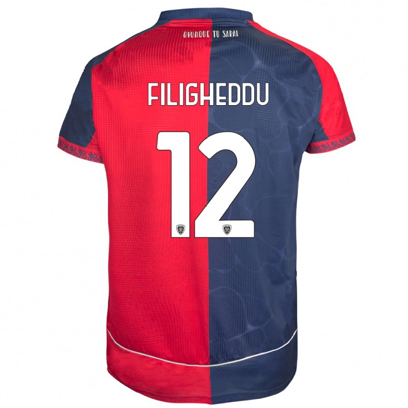 Danxen Mujer Camiseta Daniele Filigheddu #12 Rojo Marino 1ª Equipación 2025/26 La Camisa México