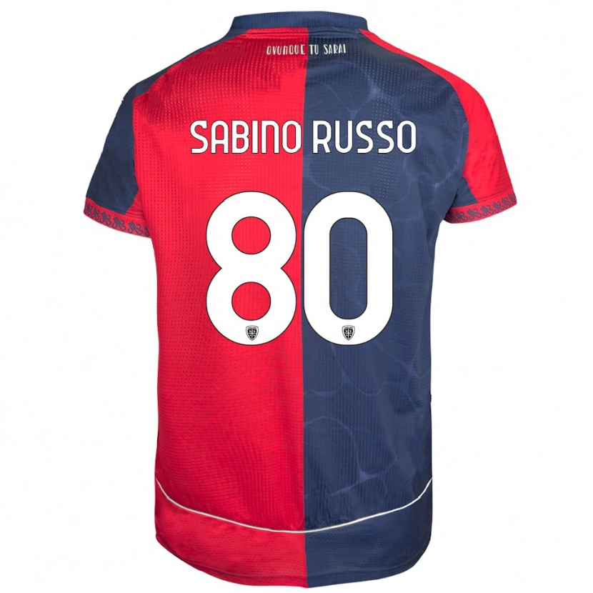 Danxen Mujer Camiseta Alessandro Sabino Russo #80 Rojo Marino 1ª Equipación 2025/26 La Camisa México