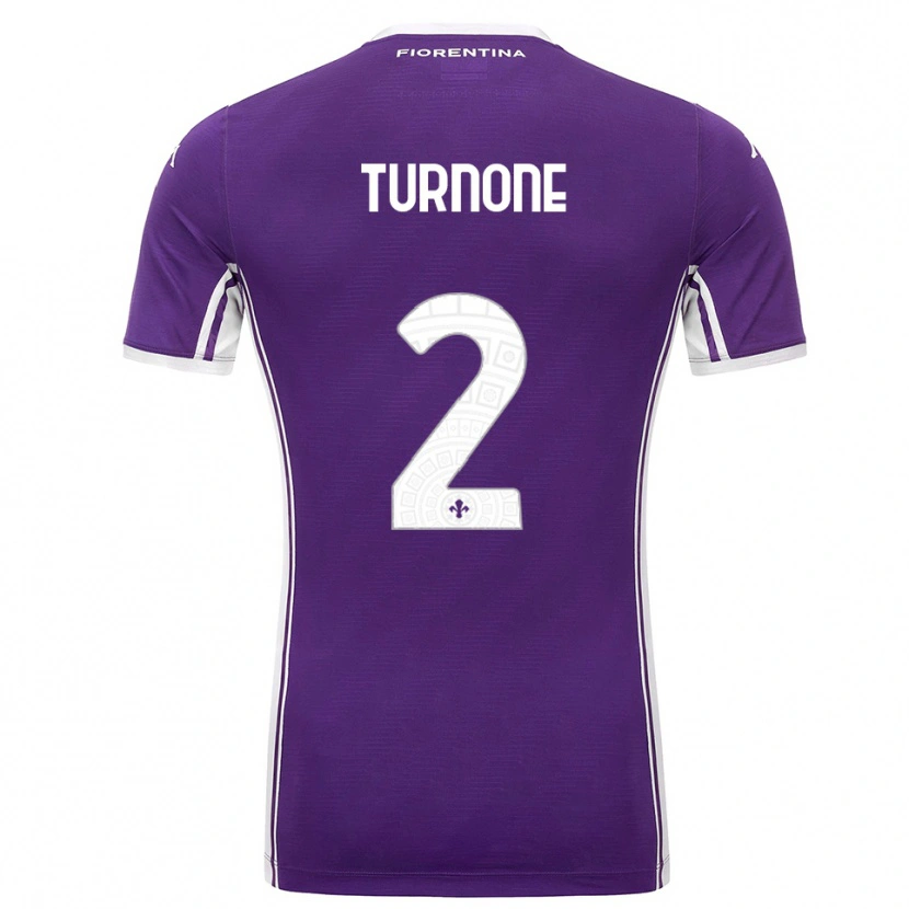 Danxen Mujer Camiseta Niccolò Turnone #2 Púrpura Blanco 1ª Equipación 2025/26 La Camisa México