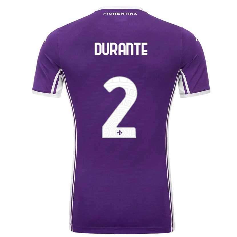 Danxen Mujer Camiseta Francesca Durante #2 Púrpura Blanco 1ª Equipación 2025/26 La Camisa México