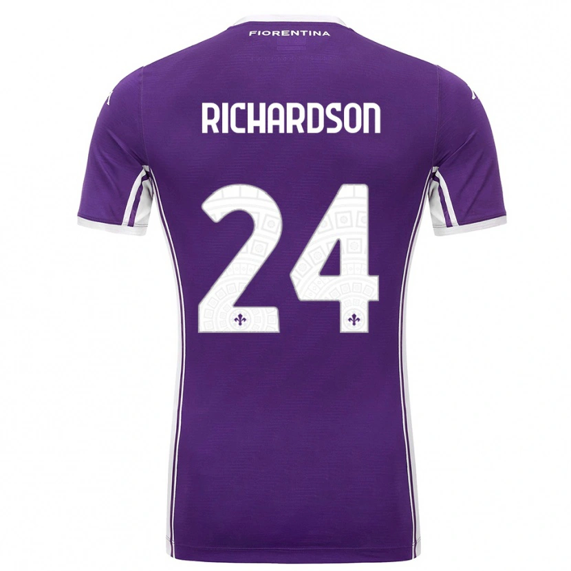 Danxen Mujer Camiseta Amir Richardson #24 Púrpura Blanco 1ª Equipación 2025/26 La Camisa México