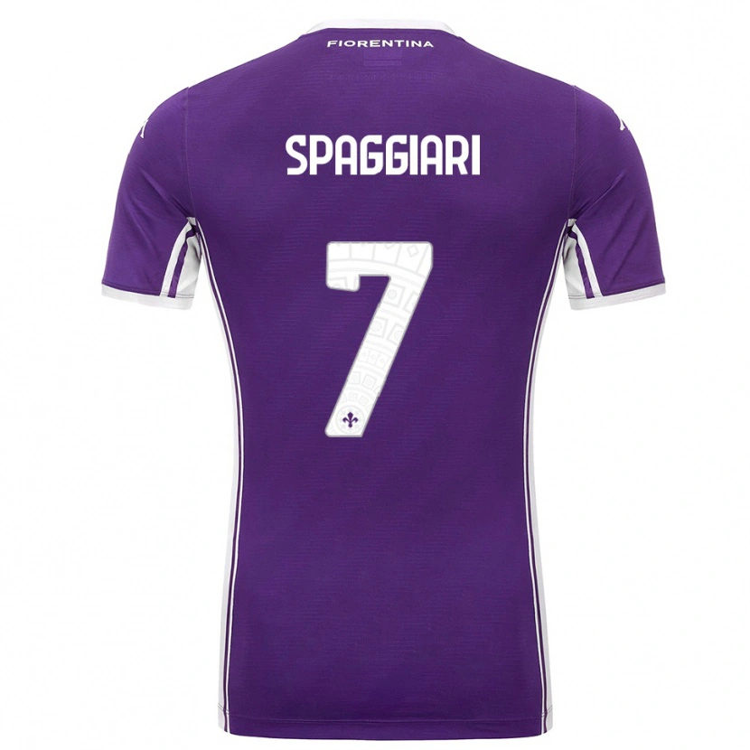 Danxen Mujer Camiseta Riccardo Spaggiari #7 Púrpura Blanco 1ª Equipación 2025/26 La Camisa México