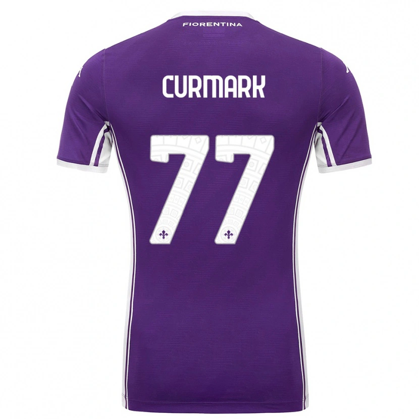 Danxen Mujer Camiseta Filippa Curmark #77 Púrpura Blanco 1ª Equipación 2025/26 La Camisa México