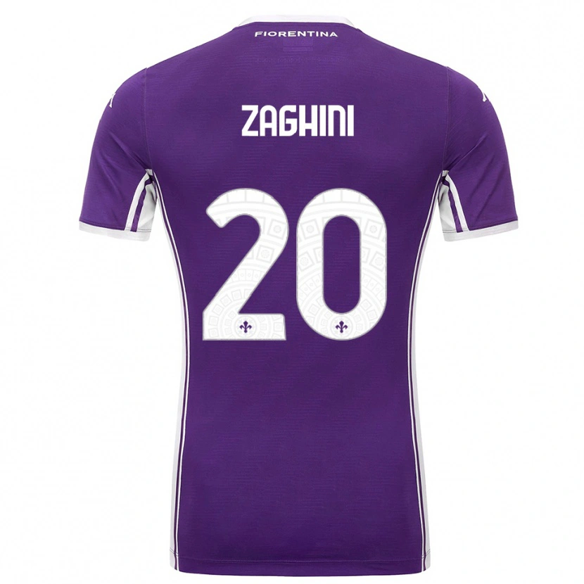 Danxen Mujer Camiseta Alice Zaghini #20 Púrpura Blanco 1ª Equipación 2025/26 La Camisa México