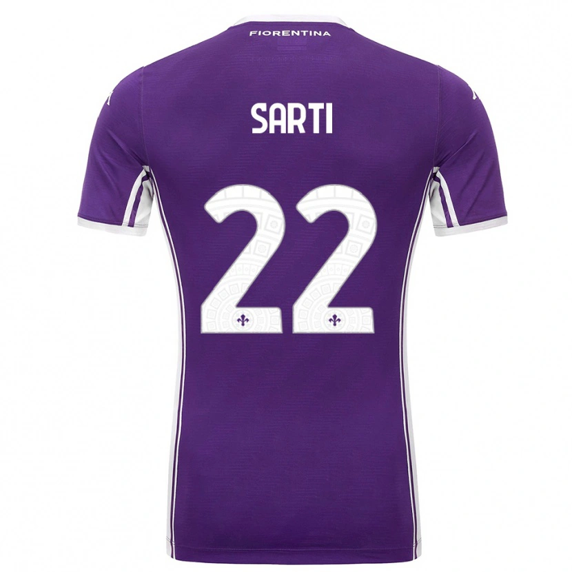 Danxen Mujer Camiseta Alessia Sarti #22 Púrpura Blanco 1ª Equipación 2025/26 La Camisa México