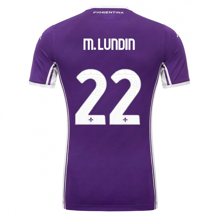 Danxen Mujer Camiseta Karin Maria Lundin #22 Púrpura Blanco 1ª Equipación 2025/26 La Camisa México
