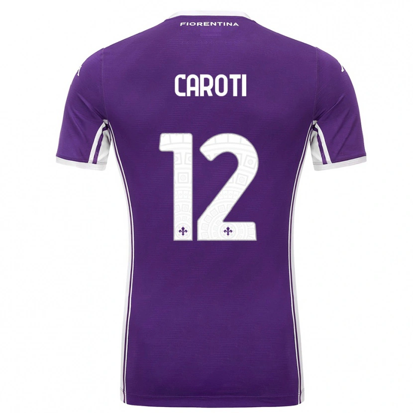 Danxen Mujer Camiseta Filippo Caroti #12 Púrpura Blanco 1ª Equipación 2025/26 La Camisa México