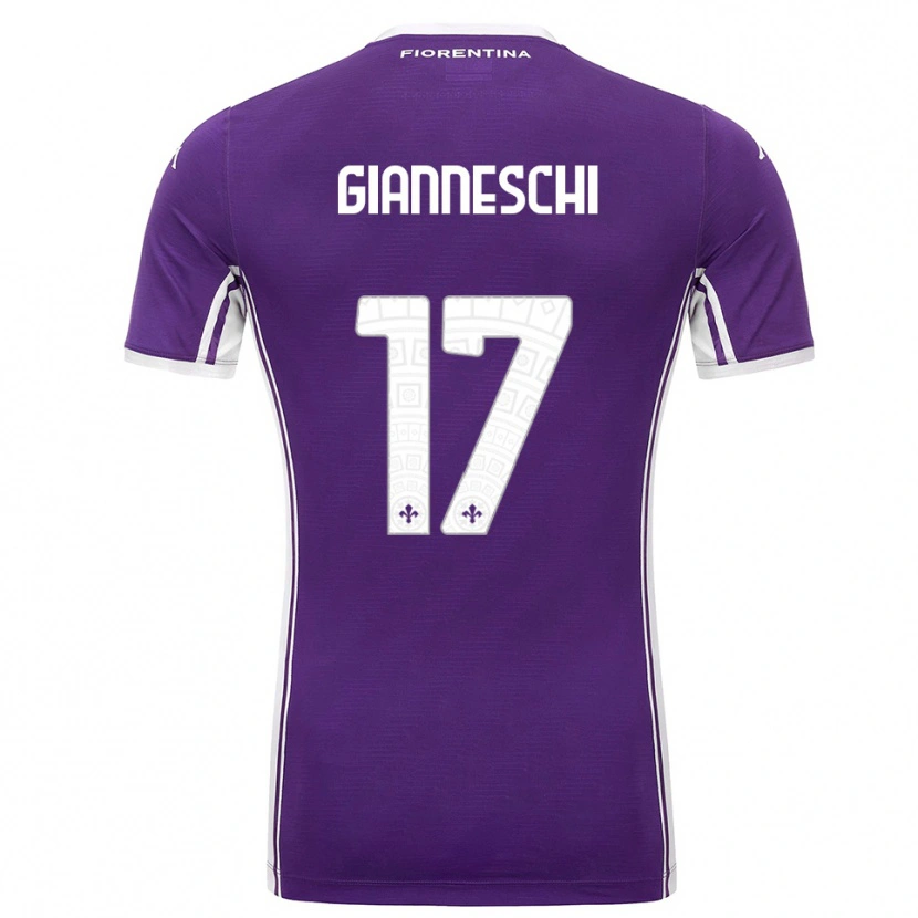 Danxen Mujer Camiseta Noah Gianneschi #17 Púrpura Blanco 1ª Equipación 2025/26 La Camisa México