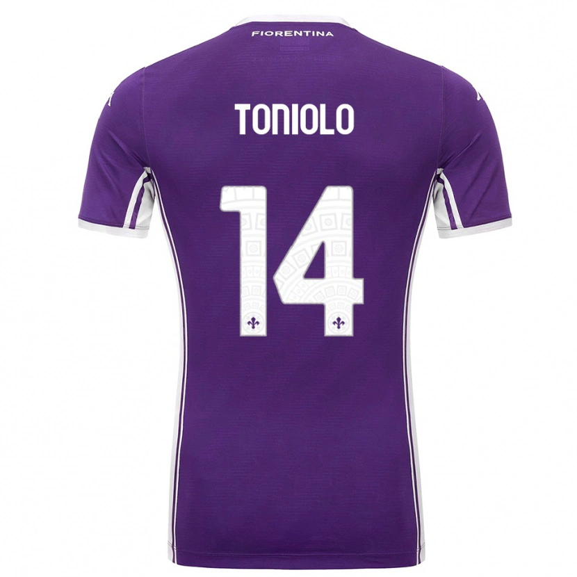 Danxen Mujer Camiseta Martina Toniolo #14 Púrpura Blanco 1ª Equipación 2025/26 La Camisa México