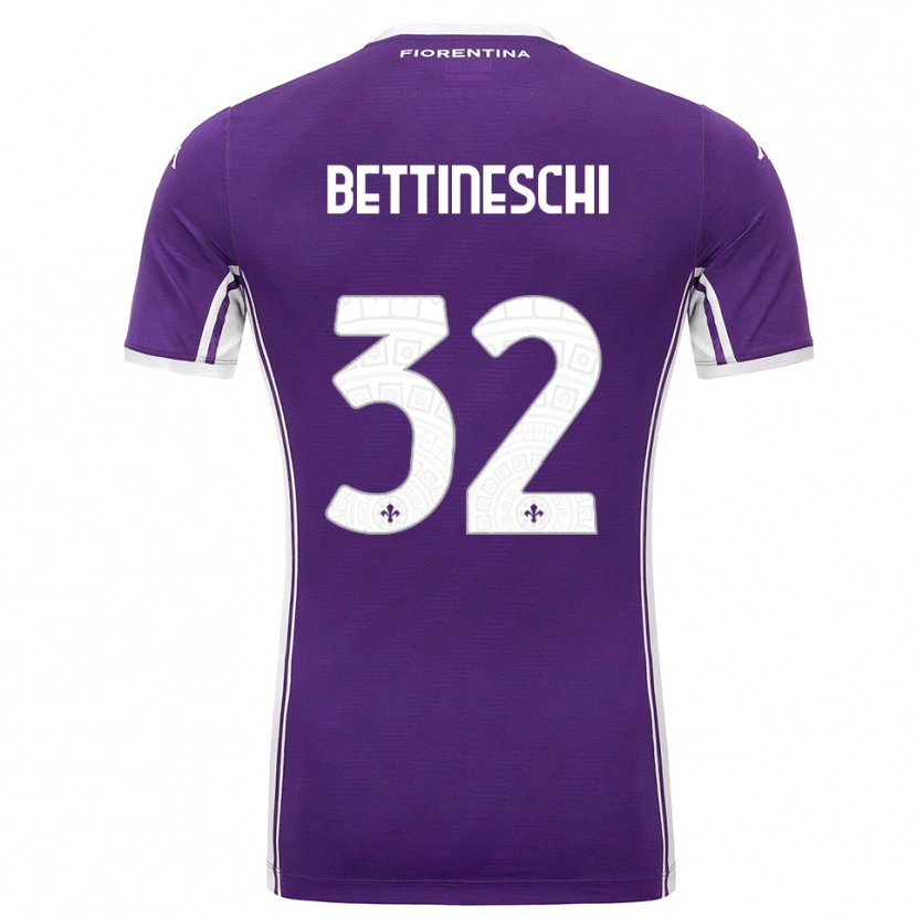 Danxen Mujer Camiseta Giorgia Bettineschi #32 Púrpura Blanco 1ª Equipación 2025/26 La Camisa México