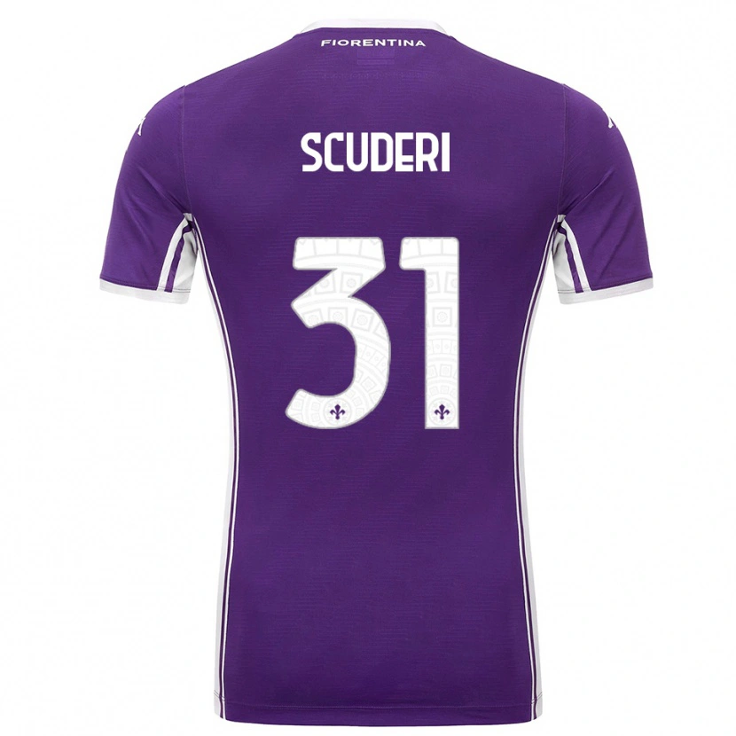 Danxen Mujer Camiseta Giulio Scuderi #31 Púrpura Blanco 1ª Equipación 2025/26 La Camisa México