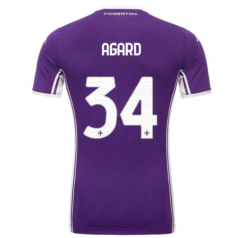 Danxen Mujer Camiseta Laura Agard #34 Púrpura Blanco 1ª Equipación 2025/26 La Camisa México