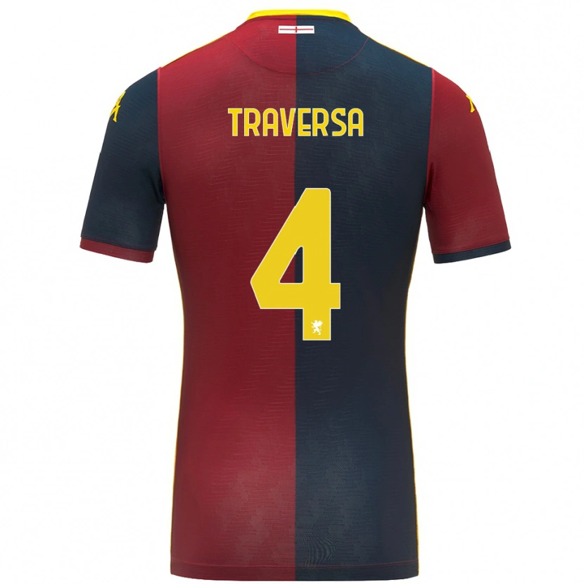Danxen Mujer Camiseta Pietro Traversa #4 Rojo Azul Real 1ª Equipación 2025/26 La Camisa México