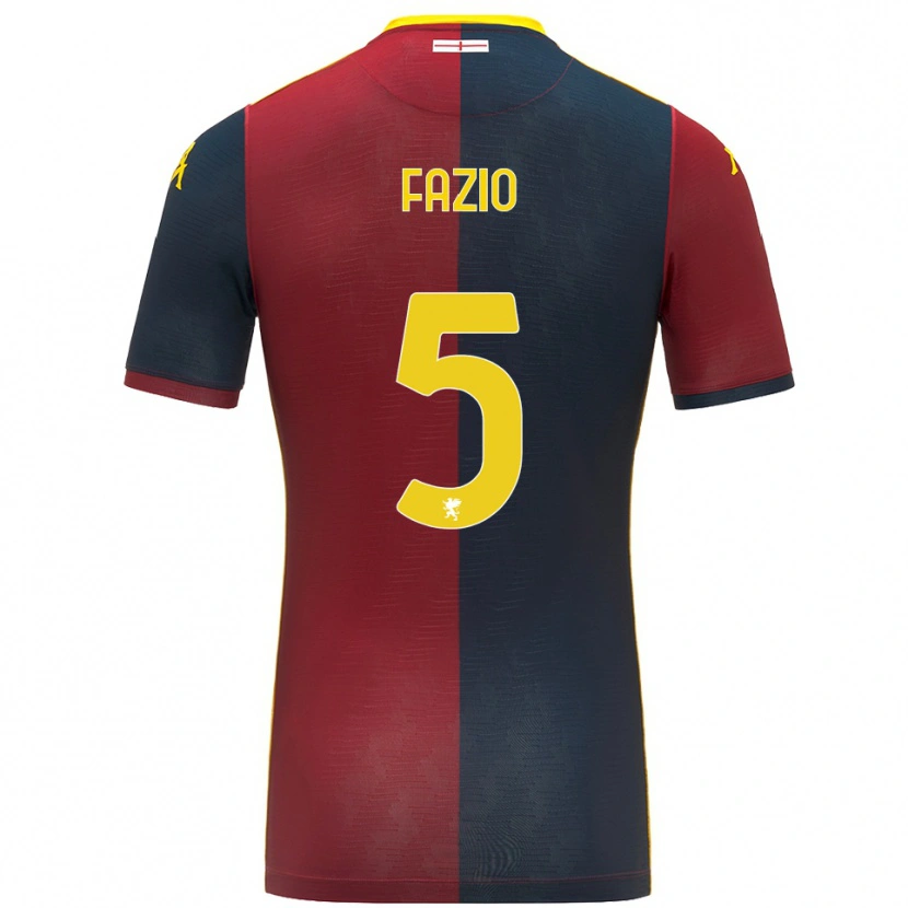 Danxen Mujer Camiseta Lorenzo Fazio #5 Rojo Azul Real 1ª Equipación 2025/26 La Camisa México
