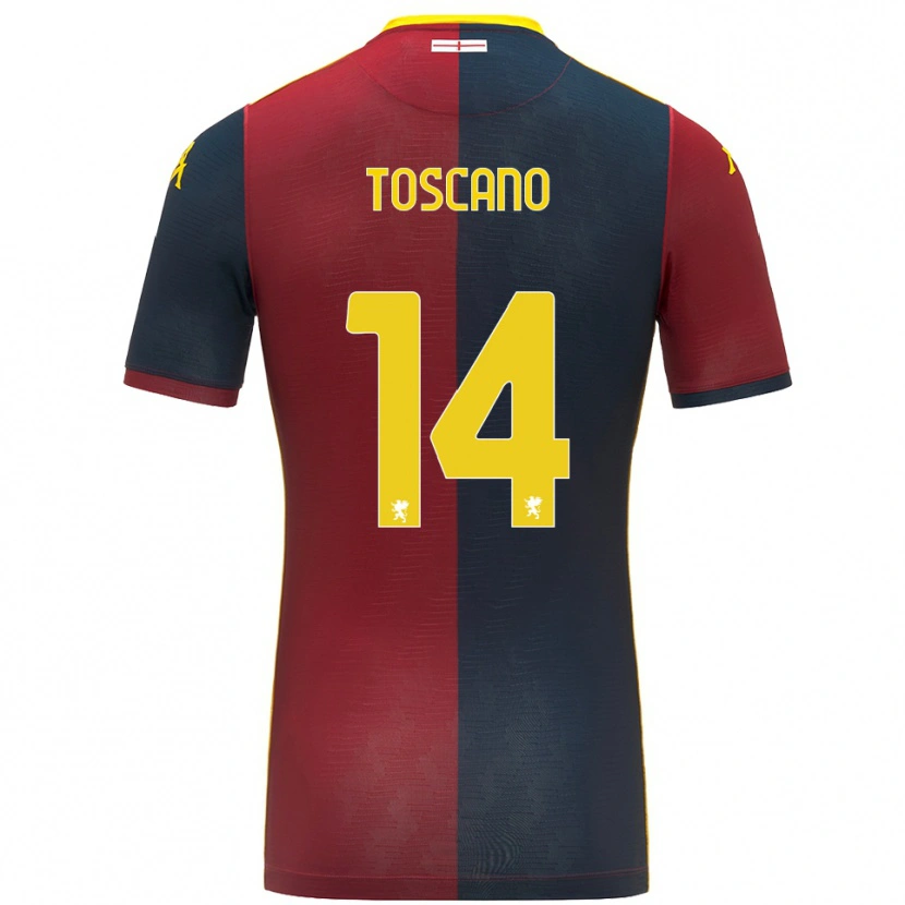 Danxen Mujer Camiseta Filippo Toscano #14 Rojo Azul Real 1ª Equipación 2025/26 La Camisa México