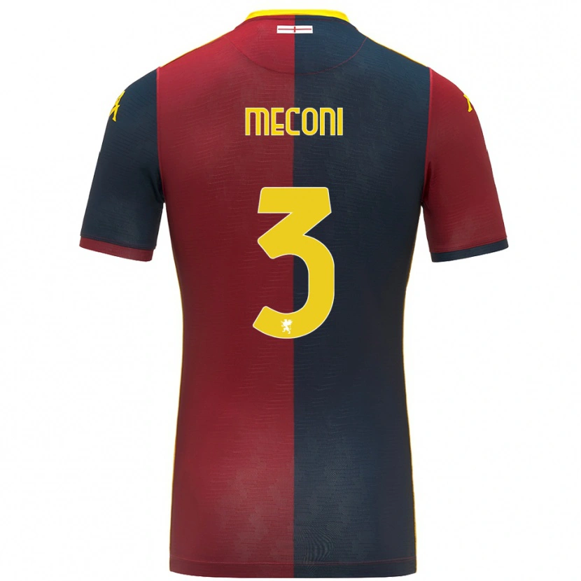 Danxen Mujer Camiseta Edoardo Meconi #3 Rojo Azul Real 1ª Equipación 2025/26 La Camisa México