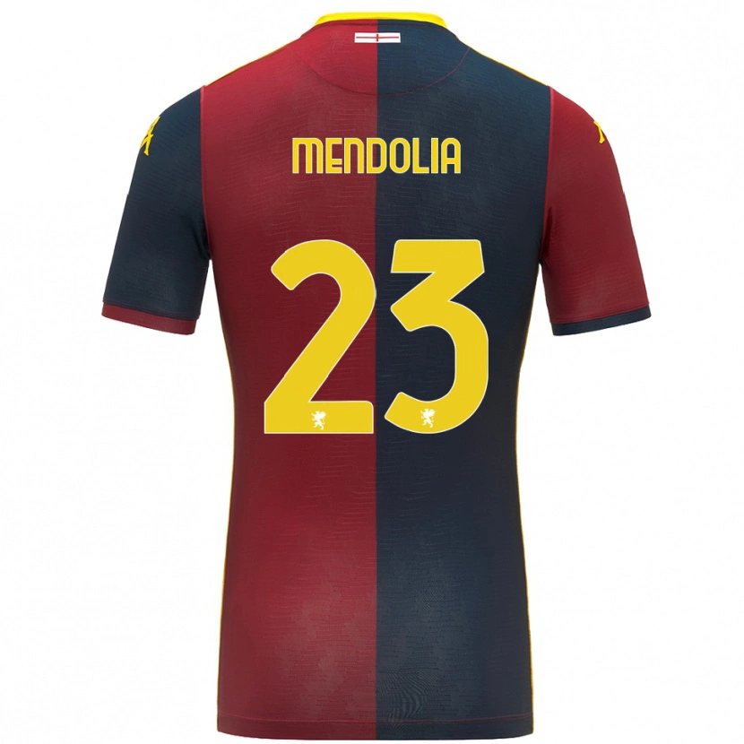 Danxen Mujer Camiseta Mattia Mendolia #23 Rojo Azul Real 1ª Equipación 2025/26 La Camisa México